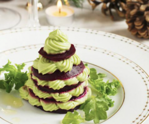 Appetizer Christmas with beetroot