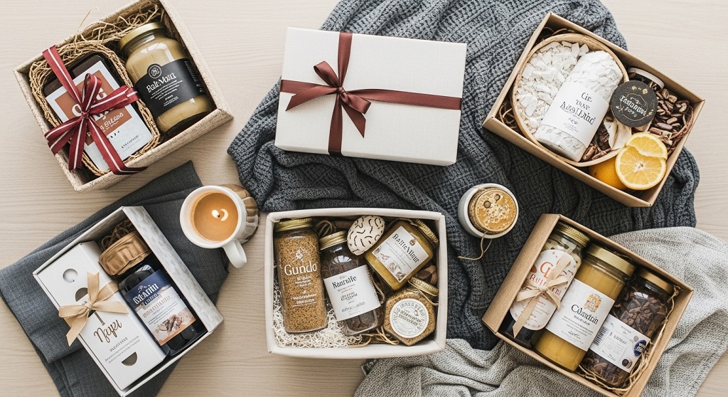 thoughtful gift basket ideas for loved ones arranged at home