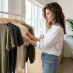 Casual wardrobe essentials arranged for everyday styling