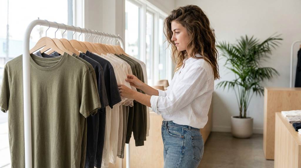 Casual wardrobe essentials arranged for everyday styling